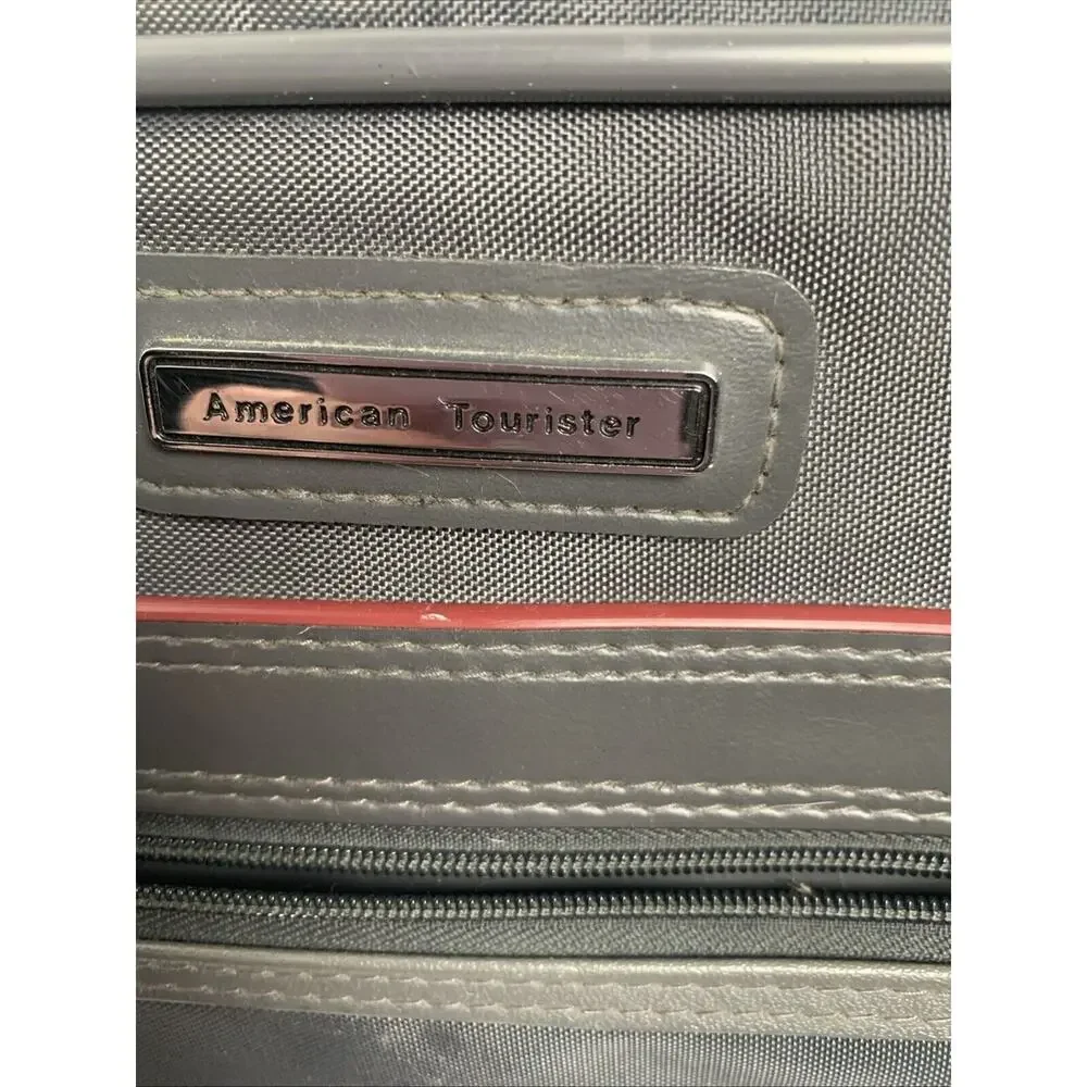 American Tourister Canvas Travel Bag Carry On Vintage Grey With Shoulder Strap‎